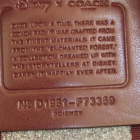 NWT coach sleeping beauty top zip tote - Picture 5 of 7